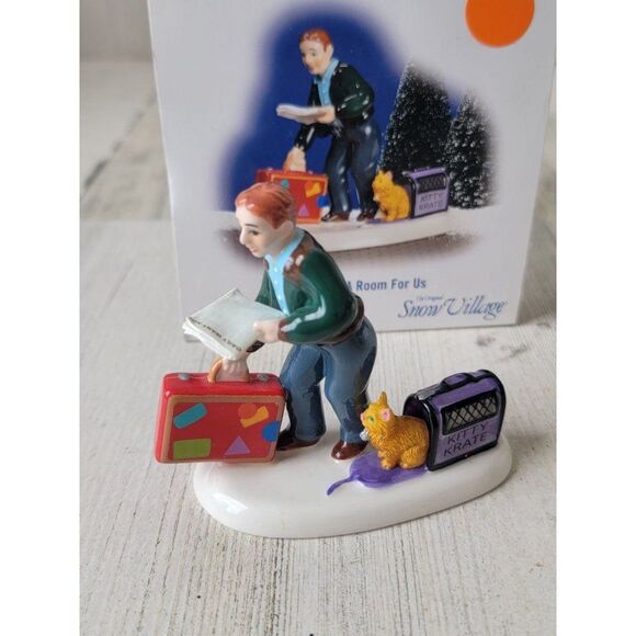 Dept 56 55430 they have a room for us snow village accessory Xmas kitty - Picture 1 of 7